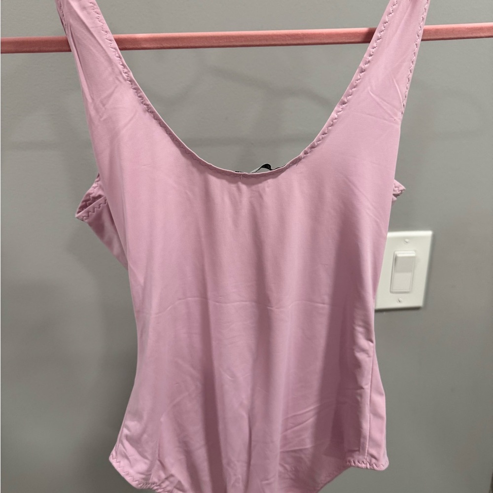 Zara Light Pink Sleeveless Bodysuit